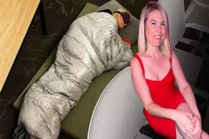 Hafta sonu ofisteki yer yatağında uyurken &ccedil;ekilmiş fotoğrafı sosyal medyayı