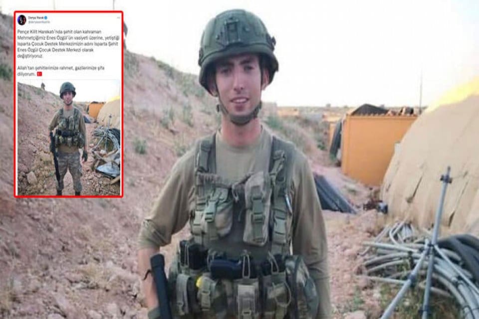 Pen&ccedil;e-Kilit operasyonu b&ouml;lgesinde şehit olan Piyade Uzman &Ccedil;avuş Enes &Ouml;zg&uuml;l'&uuml;n