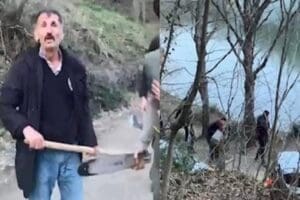 Kemerburgaz Ayvat G&ouml;leti kenarına piknik yapmak i&ccedil;in giden bir grup