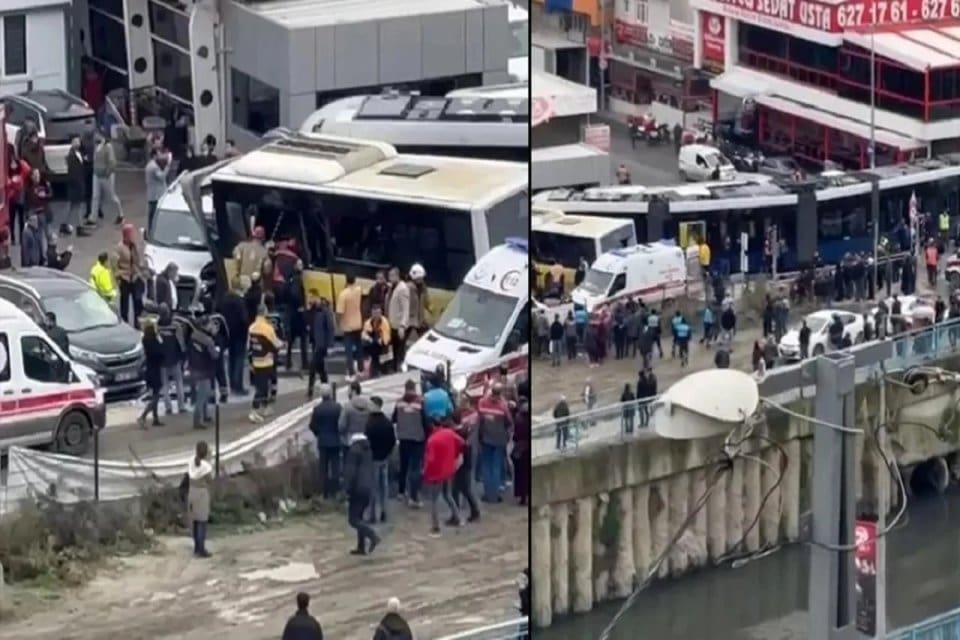 Alibeyk&ouml;y'de, İETT Otob&uuml;s&uuml; ile Tramvay &ccedil;arpıştı. Yaralılar olduğu bildiriliyor. Kaza