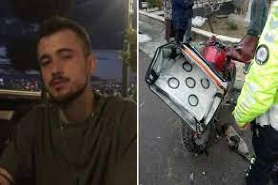 Ankara'da, otomobilin &ccedil;arptığı&nbsp;motosikletteki motokurye Ahmet R&uuml;şt&uuml; Bayar (22), kaldırıldığı hastanede