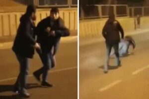 İstanbul K&uuml;&ccedil;&uuml;k&ccedil;ekmece'de polisin bir ş&uuml;pheliyi bacağından vurması cep telefonu kamerasına