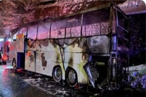 Rize'den Malatya'ya g&ouml;reve giden polisleri taşıyan otob&uuml;s, Trabzon'un Ma&ccedil;ka il&ccedil;esinde
