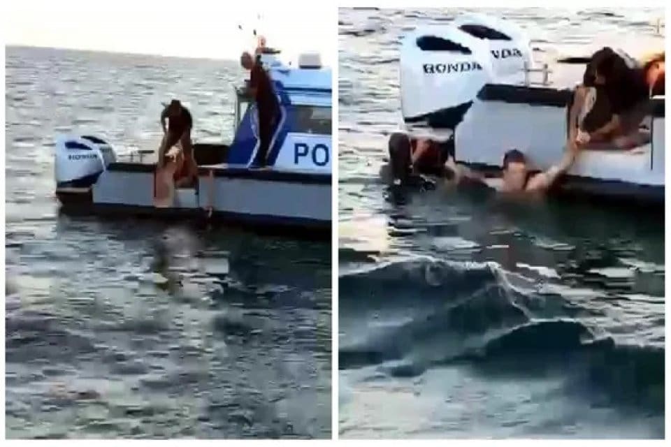 İstanbul Avcılar'da hapis cezasıyla aranan kişi polisi fark edince denize