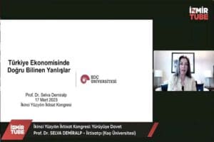 İkinci Y&uuml;zyılın İktisat Kongresi kapsamında konuşan iktisat&ccedil;ı Prof. Dr. Selva