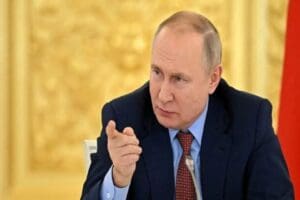 Rusya'nın Ukrayna'yı işgali s&uuml;rerken, Rusya Devlet Başkanı Vladimir Putin bug&uuml;n
