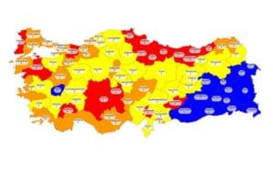 100 bin n&uuml;fusa d&uuml;şen vaka sayısı başta olmak &uuml;zere iller&nbsp;sınıflandırdı.
