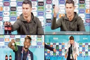 D&uuml;nyaca &uuml;nl&uuml; Portekizli futbolcu Cristiano Ronaldo, Euro 2020 basın toplantısında