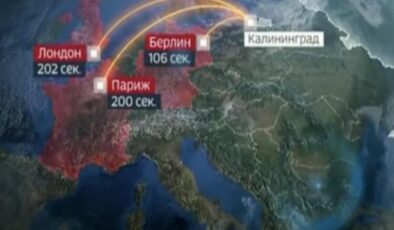 Rus devlet televizyonu nükleer saldırının haritasını paylaştı