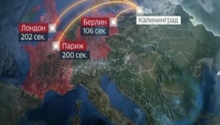 Rus devlet televizyonu nükleer saldırının haritasını paylaştı