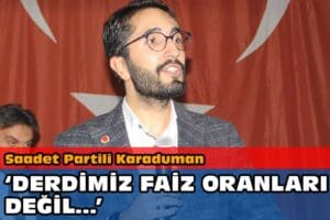 &nbsp; Saadet Partisi Konya Milletvekili&nbsp;ve Gen&ccedil;lik Kolları Genel Başkanı Abd&uuml;lkadir