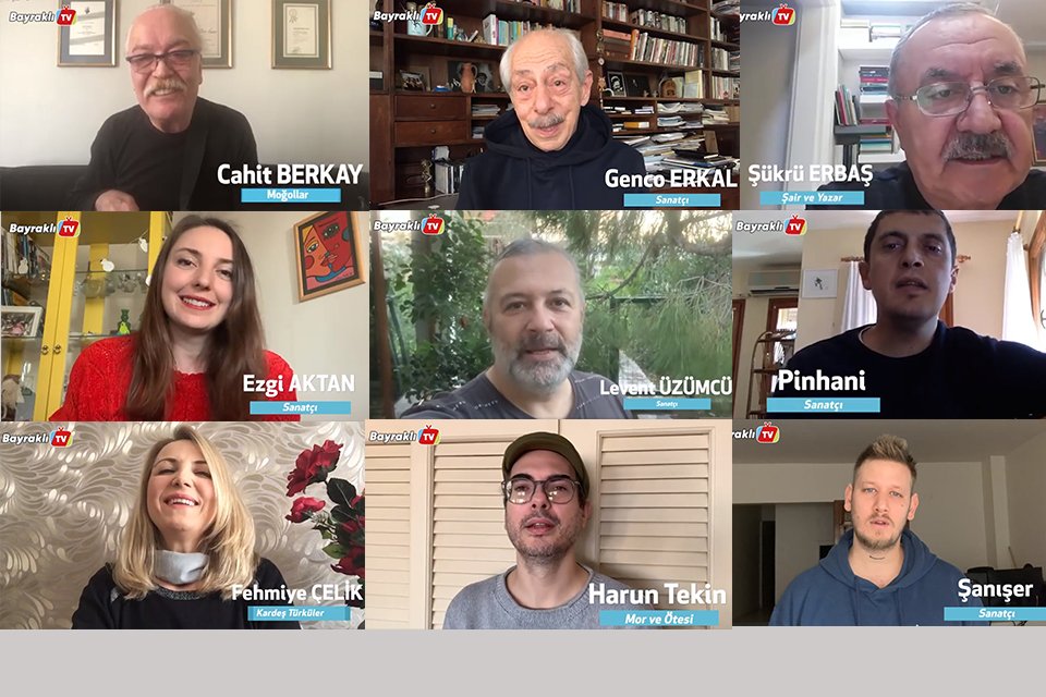 Bayraklı’ya sürpriz yapan birbirinden değerli sanatçılar, kendi çektikleri videolarla ilçe