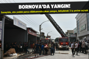 Bornova ilçesindeki 2'nci Sanayi Sitesi'nde otomobil yedek parça satışı yapılan