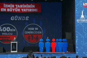 İzmir tarihinin en b&uuml;y&uuml;k yatırımı niteliğinde olan &Uuml;&ccedil;yol İstasyonu ve