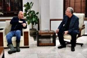 İ&ccedil;işleri Bakanı S&uuml;leyman Soylu, Ankara B&uuml;y&uuml;kşehir Belediye Başkanı Mansur Yavaş