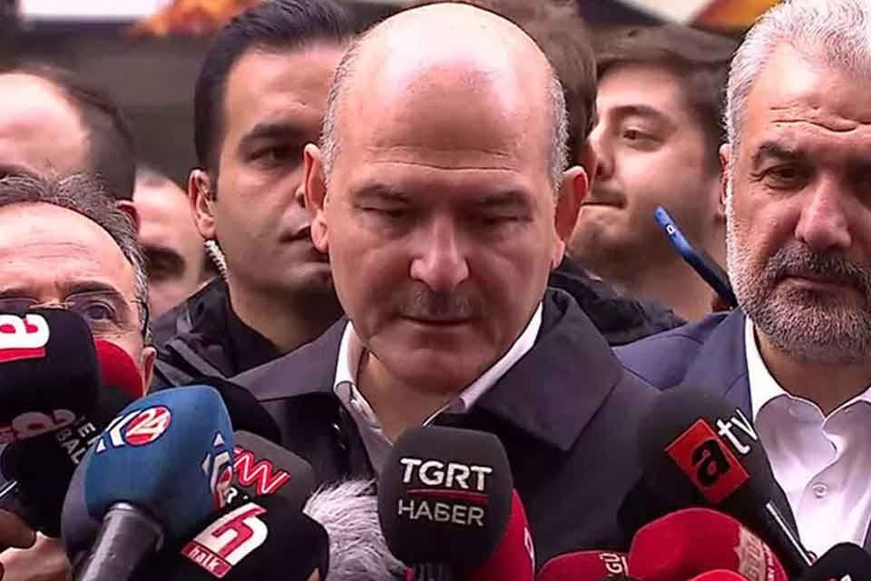 İ&ccedil;işleri Bakanı S&uuml;leyman Soylu, İstanbul Taksim İstiklal Caddesi'ndeki patlama sonrası