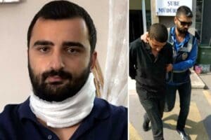 İZMİR Tabip Odası &uuml;yeleri, asistan doktor Kadir Song&uuml;r'&uuml; (26) jiletle