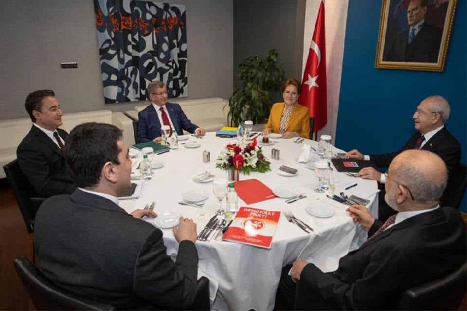 CHP, İYİ Parti, Saadet Partisi, Demokrat Parti, Gelecek ve DEVA