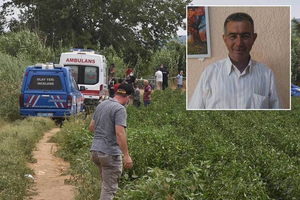 İzmir'in Torbalı ilçesinde çiftçi Kamuran Güney'in (60), tarlasında başından silahla