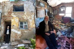 İZMİR'in Konak il&ccedil;esinde iki katlı virane bir evin tek g&ouml;z
