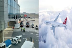 Türk Hava Yolları (THY)'nın İstanbul'dan Almanya'ya sefer yapacak iki uçağına