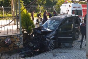 Muğla'nın Ortaca il&ccedil;esinde, kontrolden &ccedil;ıkan hafif ticari ara&ccedil;, Orman Yangınlarına