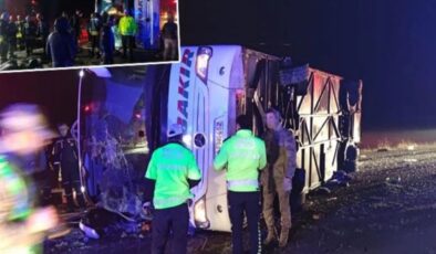 Trakite can pazarı! Otobüs devrildi: 5 ölü 22 yaralı