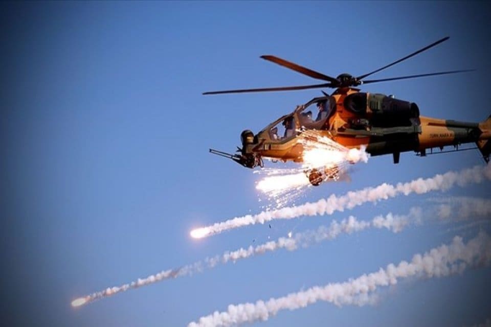 TSK ateş destek vasıtalarıyla PKK/YPG'ye ait Tel Rıfat'taki hedeflerin vurulması