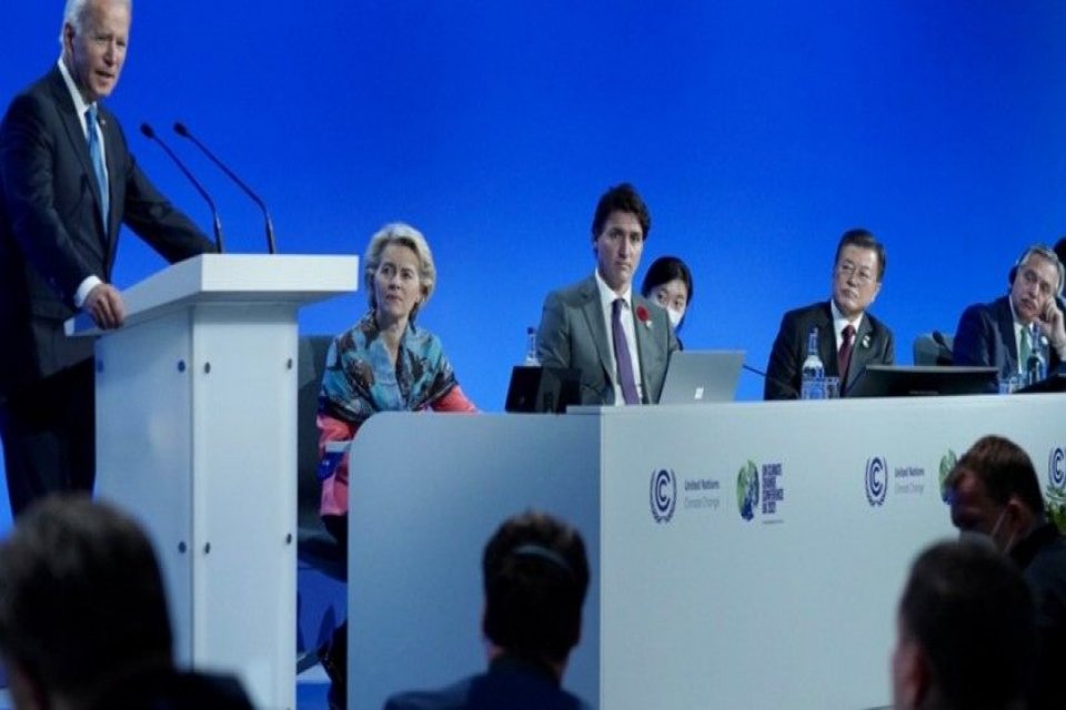 Birleşmiş Milletler İklim Değişikliği Konferansı'nda (COP26) 100'den fazla d&uuml;nya liderleri,