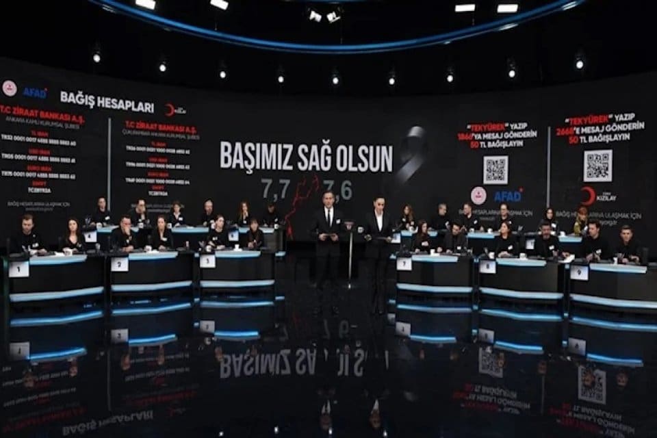 T&uuml;rkiye&rsquo;nin y&uuml;reğinde derin yaralar a&ccedil;an deprem felaketinin ardından t&uuml;m TV