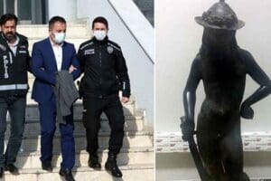 AYDIN merkezli 11 ildeki tarihi eser ka&ccedil;ak&ccedil;ılığı operasyonunda g&ouml;zaltına alınan