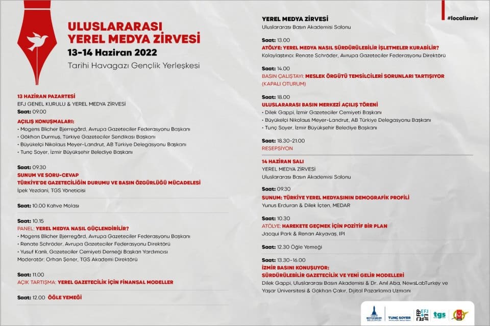 Demokrasinin beşiği İzmir 13-14 Haziran'da Avrupa&rsquo;nın 45 &uuml;lkesinden 110 gazeteciyi