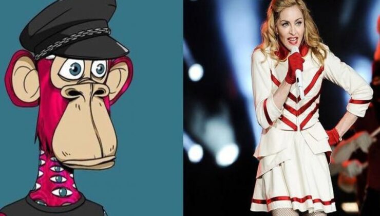 Ünlü şarkıcı Madonna’dan NFT’ye dev yatırım: ‘Sıkılmış Maymun’a 570 bin dolar ödedi