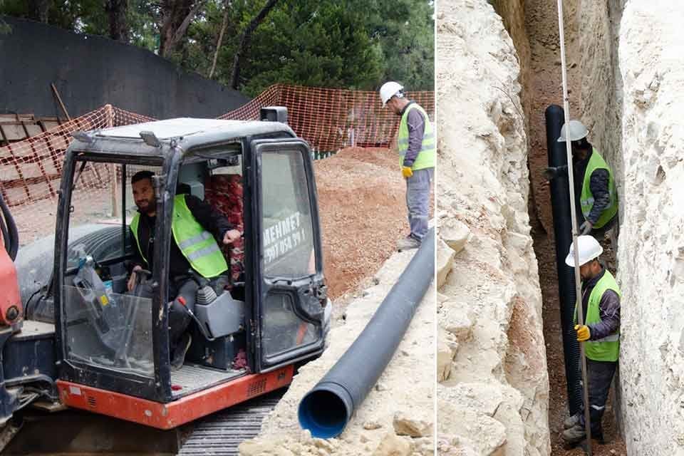 İzmir B&uuml;y&uuml;kşehir Belediyesi İZSU Genel M&uuml;d&uuml;rl&uuml;ğ&uuml;, Urla&rsquo;da 10 kilometrelik yağmur