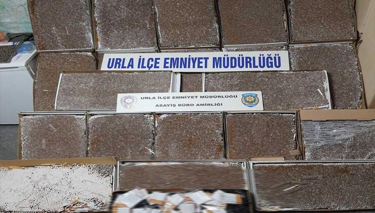 Urla'da 5 bin paket kaçak sigara ele geçirildi