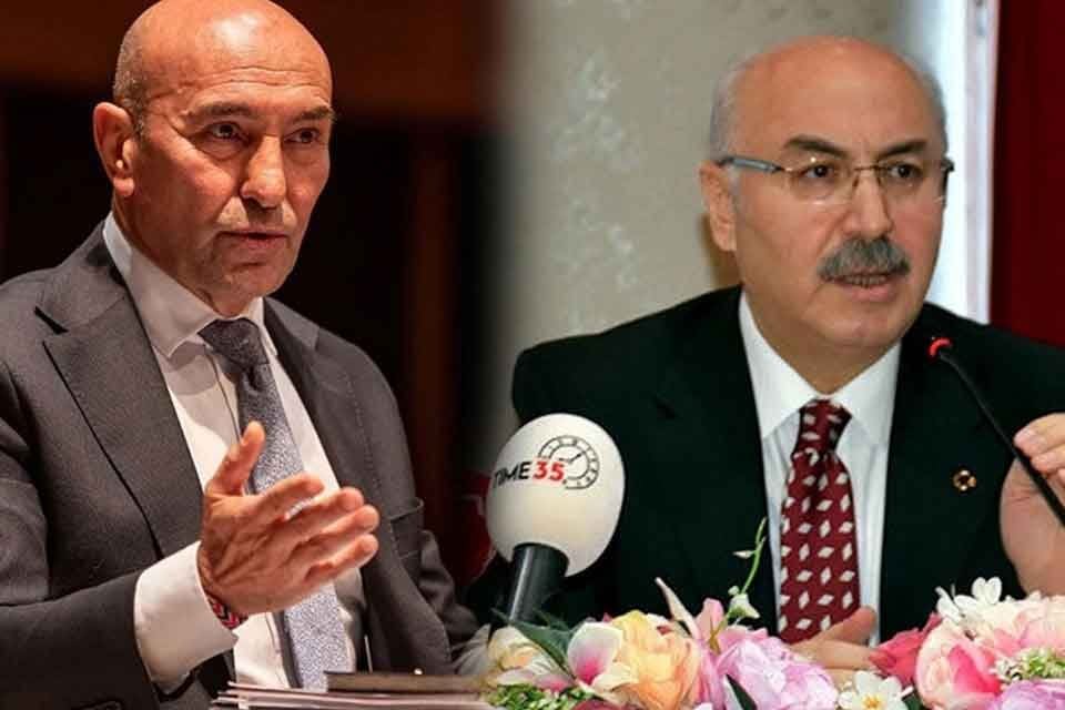 İzmir Valisi Yavuz Selim K&ouml;şger, İzmir B&uuml;y&uuml;kşehir Belediye Başkanı Tun&ccedil;