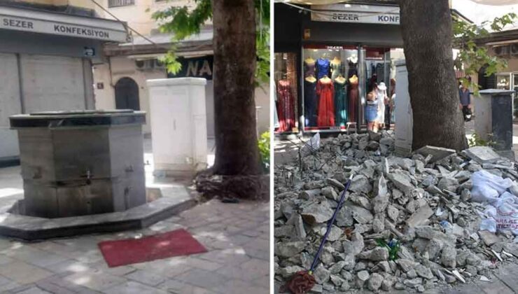 Vandallar Tarihi Kemeraltı Çarşısı'nda… Şadırvanı yıktılar