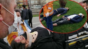 İstanbul Ataşehir'de yan yola girmeye &ccedil;alışan bir ara&ccedil;, zincirleme kazaya