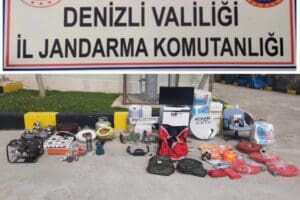 Denizli'nin G&uuml;ney il&ccedil;esinde Orman İşletme Şefliği'nden yangın s&ouml;nd&uuml;rme hortumu, Su