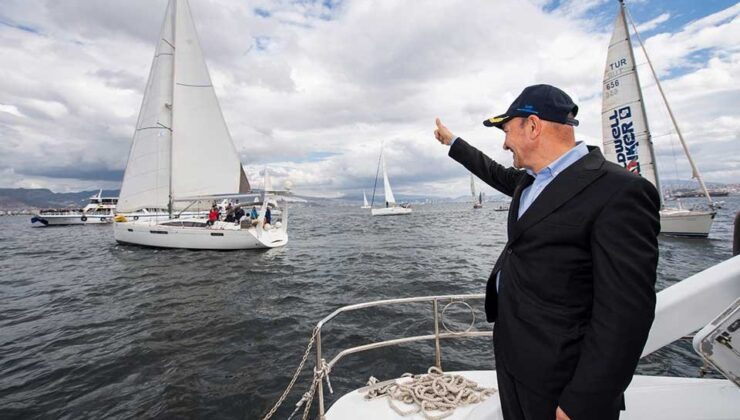 Yarışın startını Başkan Soyer verdi… İzmir Körfezi’nde festival havası