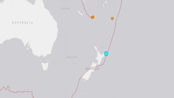 Yeni Zelanda açıklarında 7.3 büyüklüğünde deprem