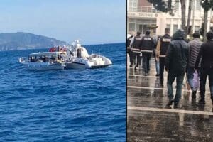 Muğla'da Sahil G&uuml;venlik ve polis ekiplerince d&uuml;zenlenen operasyonda, Yunan adalarına