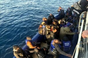 Muğla'nın Bodrum il&ccedil;esinde, Yunanistan unsurları tarafından T&uuml;rk kara sularına geri
