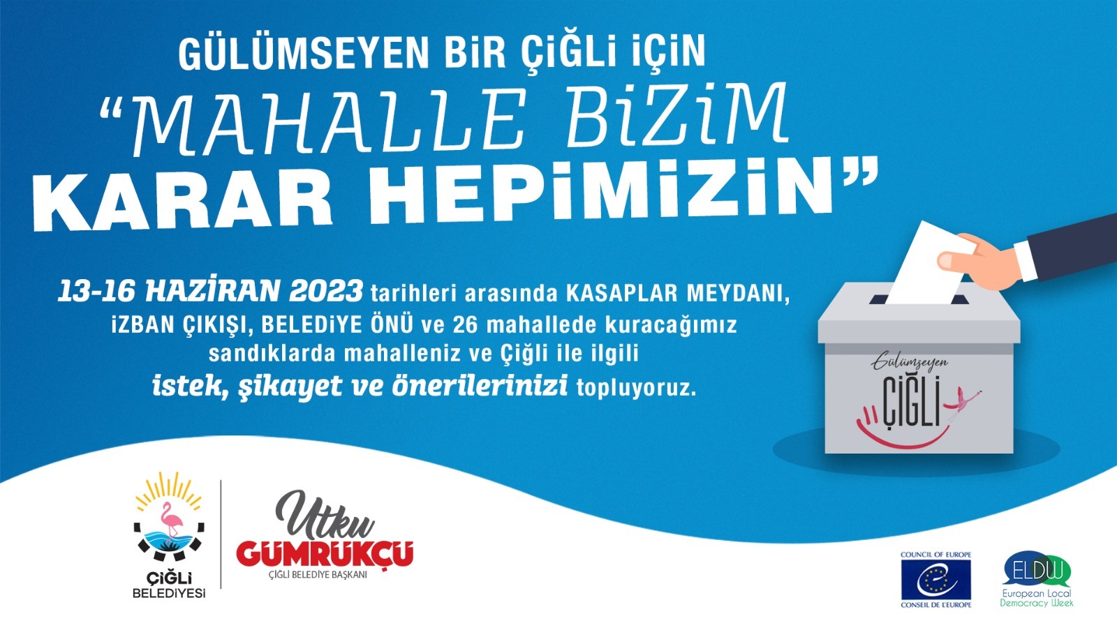 Başkan Utku Gümrükçü’nün göreve gelmesiyle başlayan sandık uygulaması 13-16 Haziran
