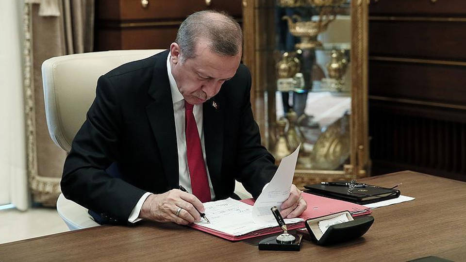 Cumhurbaşkanı Recep Tayyip Erdoğan'ın imzasıyla Resmi Gazete'de yayımlanan karara göre,
