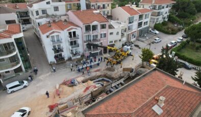 İzmir Büyükşehir Belediyesi, Çeşme Ovacık’ın kanalizasyon sorunu çözdü