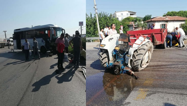 Tali yoldan çıkan traktör kazaya neden oldu: 1 ölü, 10 yaralı