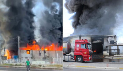 Denizli’de geri dönüşüm tesisinde korkunç yangın: Siyah duman tüm şehri sardı!