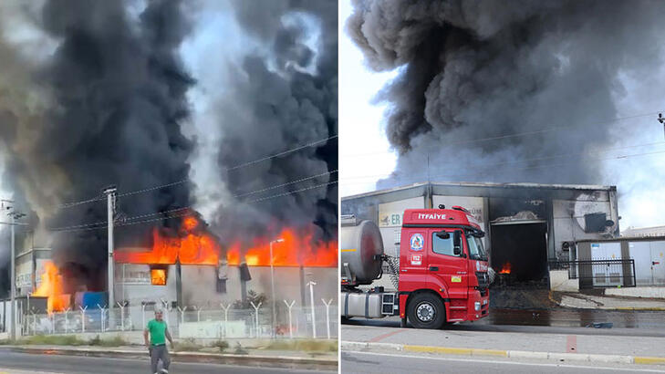 Denizli’de geri dönüşüm tesisinde korkunç yangın: Siyah duman tüm şehri sardı!