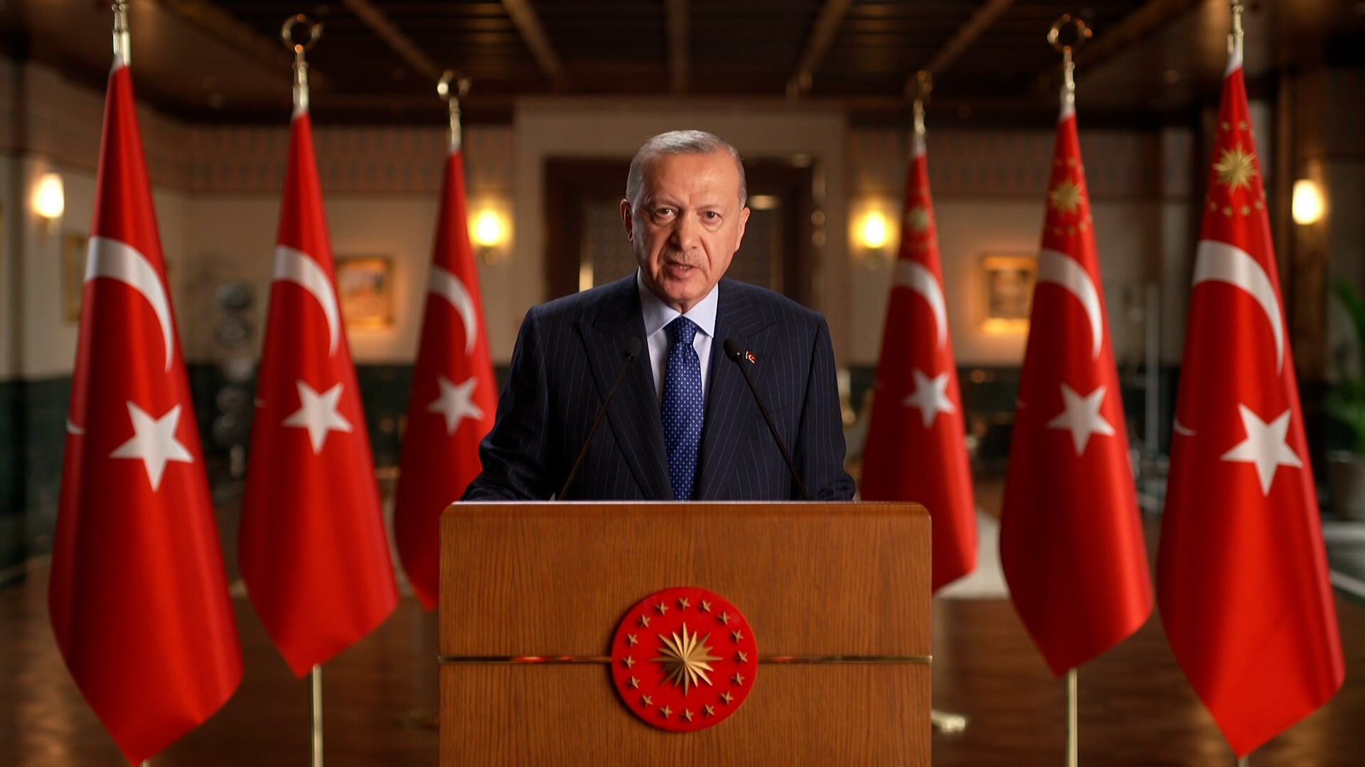 Cumhurbaşkanı Recep Tayyip Erdoğan, genel kurula gönderdiği video mesajda Kızılay
